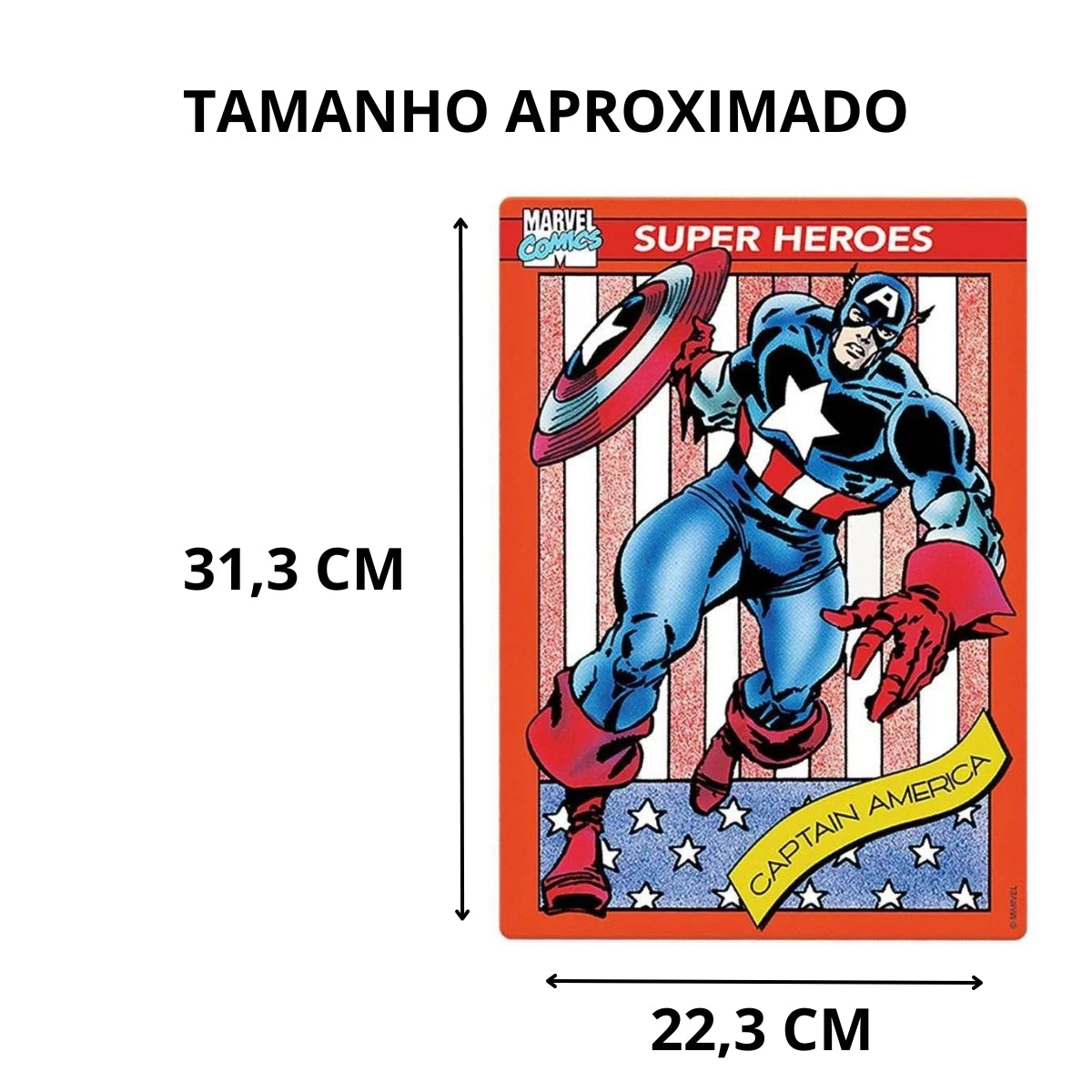 Quebra Cabeça Marvel Comics Capitão América 500 Peças Nano - Toyster Quebra Cabeça Marvel Comics Capitão América 500 Peças Nano - Toyster